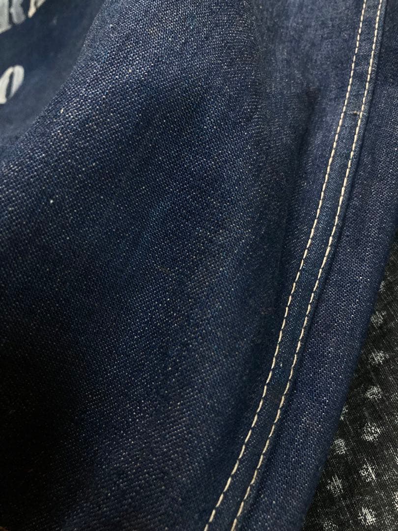 30s 40s ヴィンテージ デニム ランドリーバッグ 真紺 ARMY NAVY