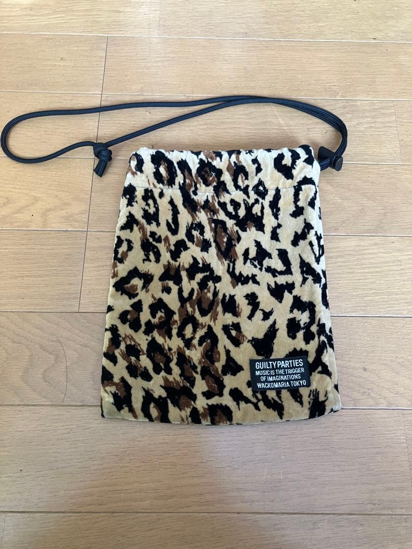 バッグ wackomaria LEOPARD VELOUR DRAWSTRING BAG