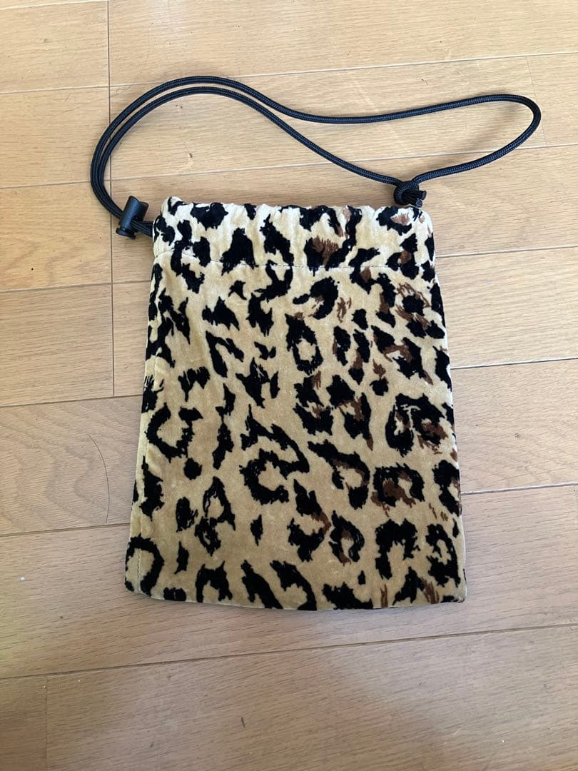 バッグ wackomaria LEOPARD VELOUR DRAWSTRING BAG