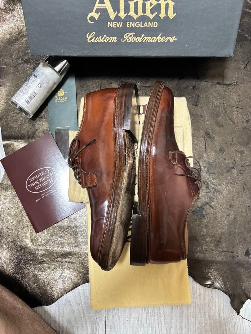 m*t様 Alden オールデン 9905 プレーントゥ　ウイスキーコードバン