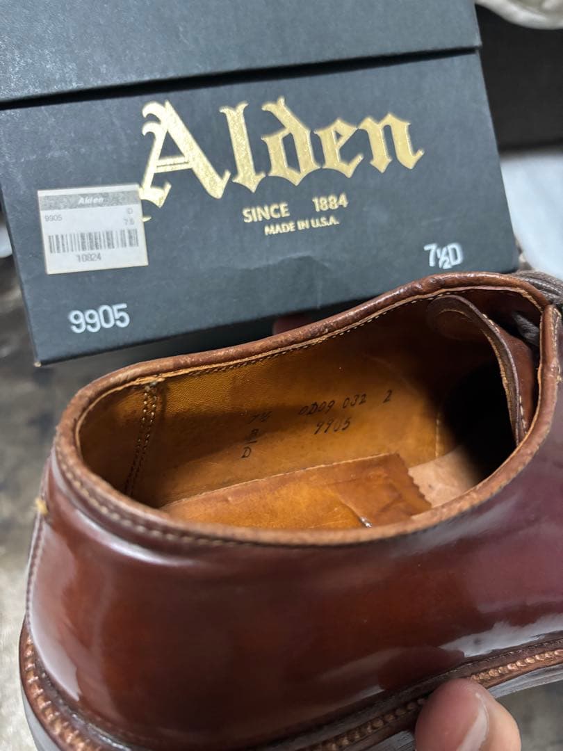 m*t様 Alden オールデン 9905 プレーントゥ　ウイスキーコードバン