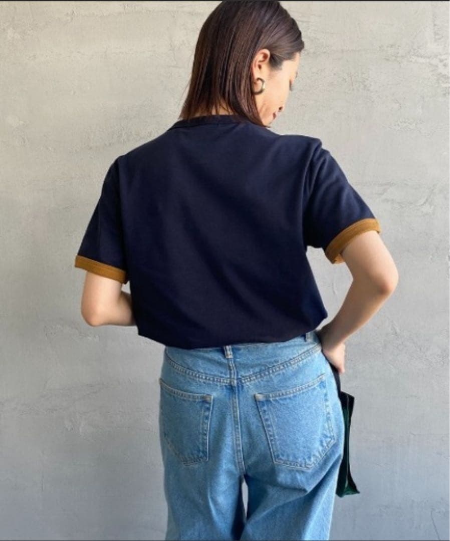 FRED PERRY フレッドペリー　別注 ワンポイントロゴ刺繍 鹿の子Tシャツ