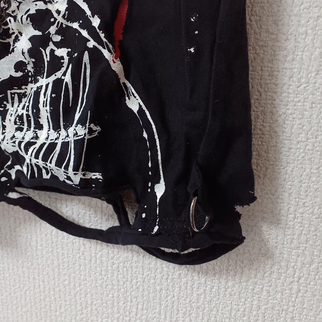 SEX POT ReVeNGe ペイント チェーン 安全ピン ジッパー Tシャツ
