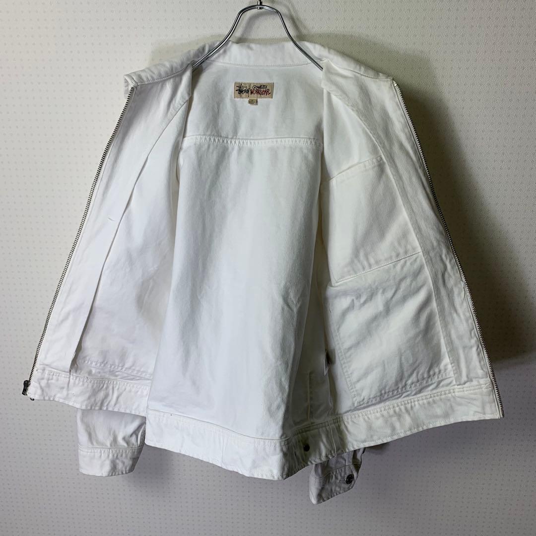 ジャケット・アウター stussy overdyed zip work jacket S bone