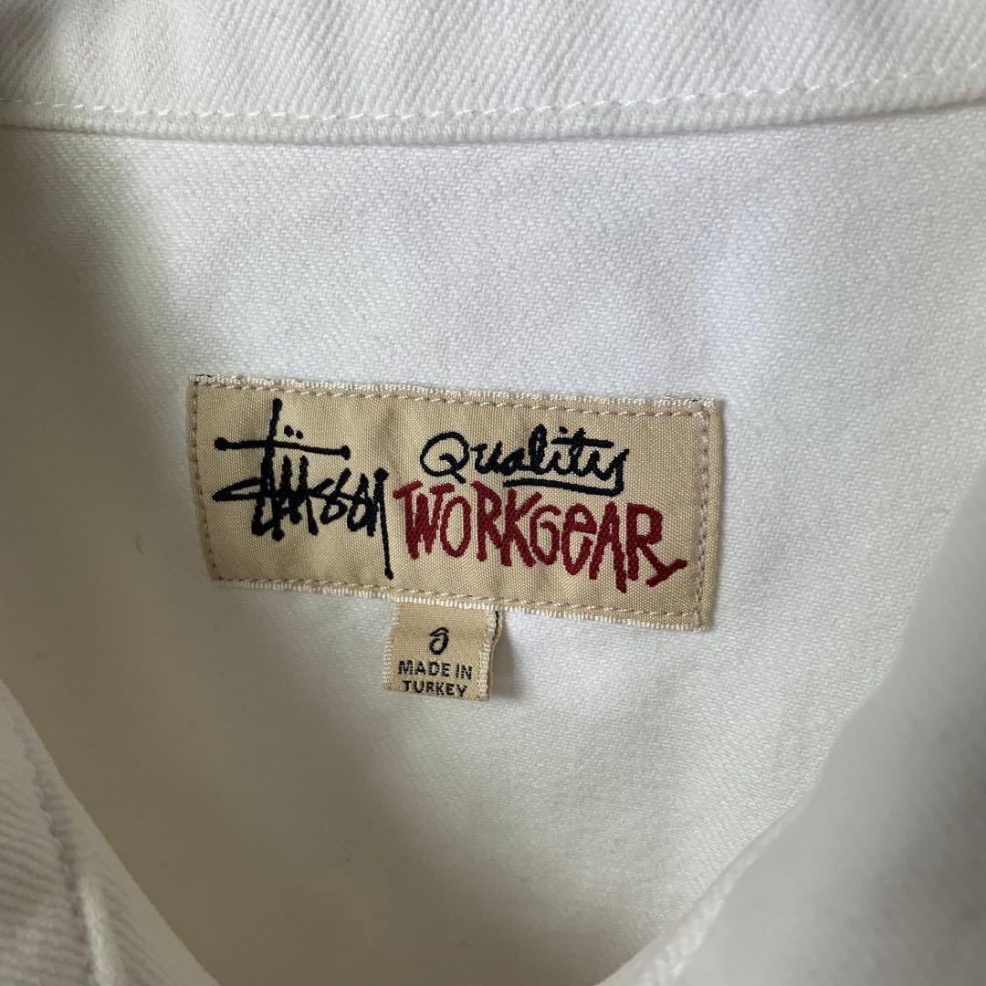 ジャケット・アウター stussy overdyed zip work jacket S bone