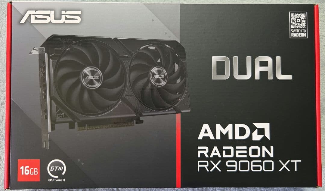 グラフィックボード・グラボ・ビデオカード ASUS DUAL RX9060XT 16GB
