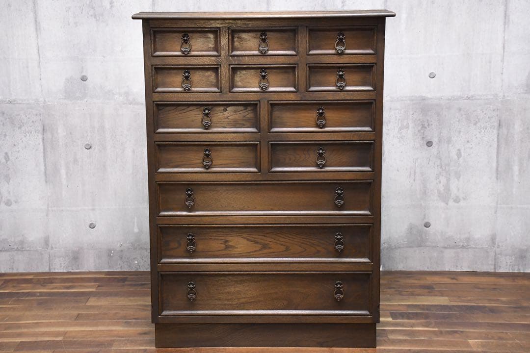 EHK65 永田良介商店 小物整理ダンス 50万 ナラ材(オーク材) 神戸洋家具