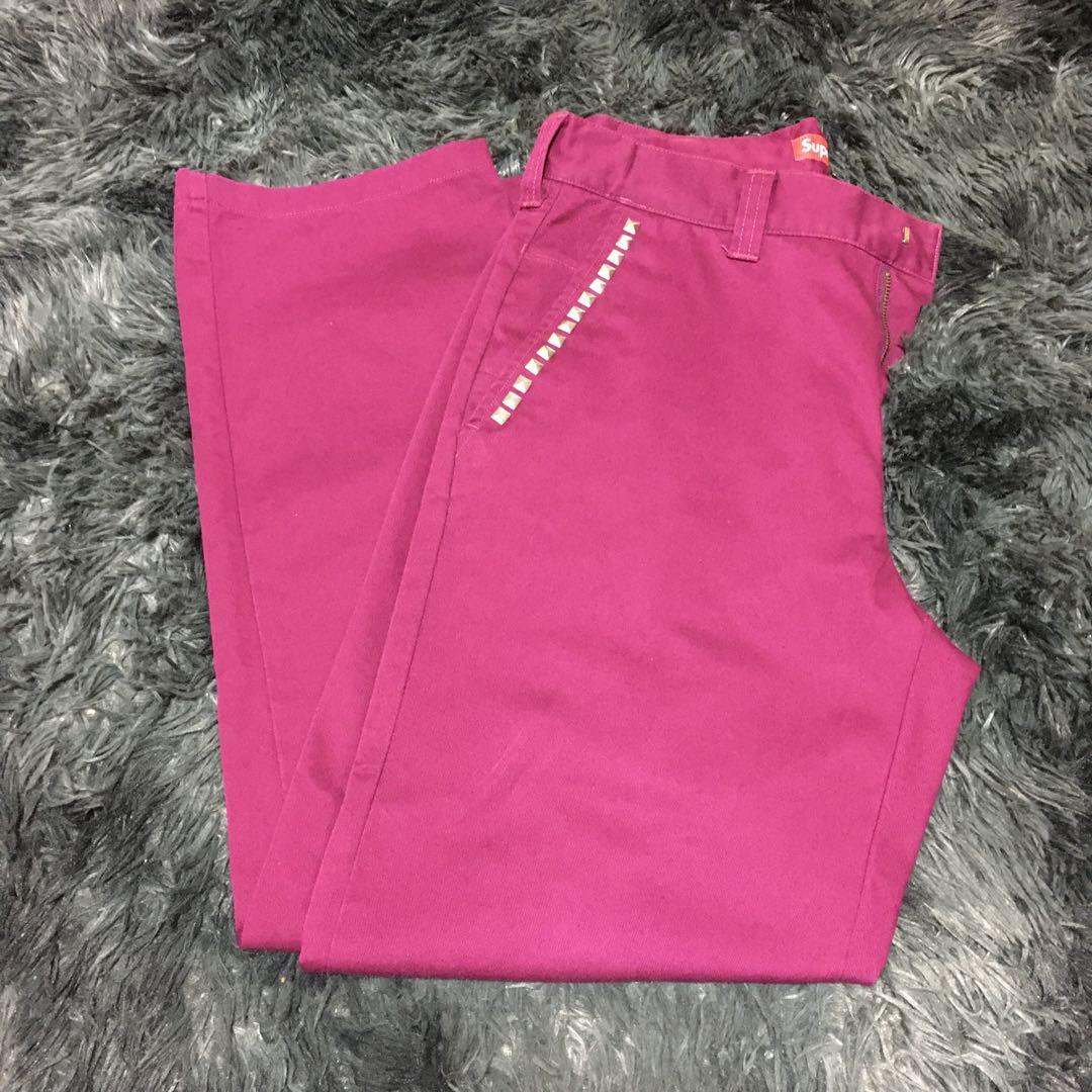 Supreme スタッズワークパンツ work pants 30 marron