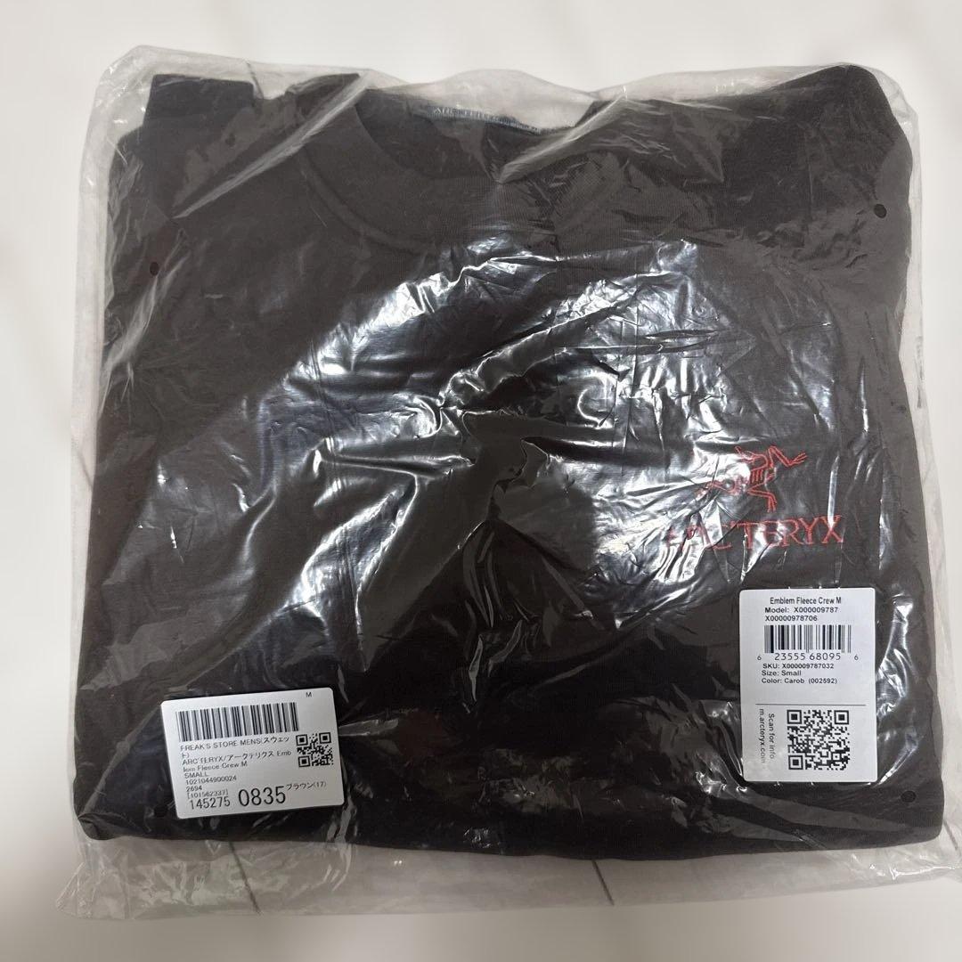 【国内正規店購入未使用新品】アークテリクスエンブレムフリースクルーメンズ茶S