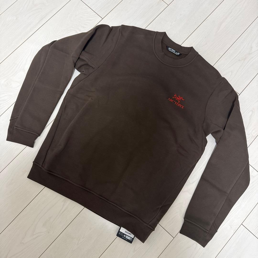 【国内正規店購入未使用新品】アークテリクスエンブレムフリースクルーメンズ茶S