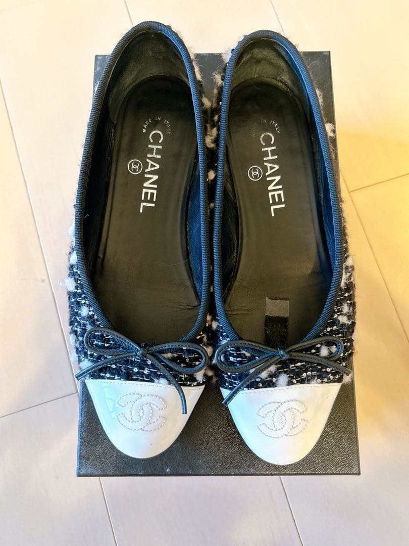 お値下げ⭐︎美品☆CHANEL⭐︎バレリーナ☆ツイード
