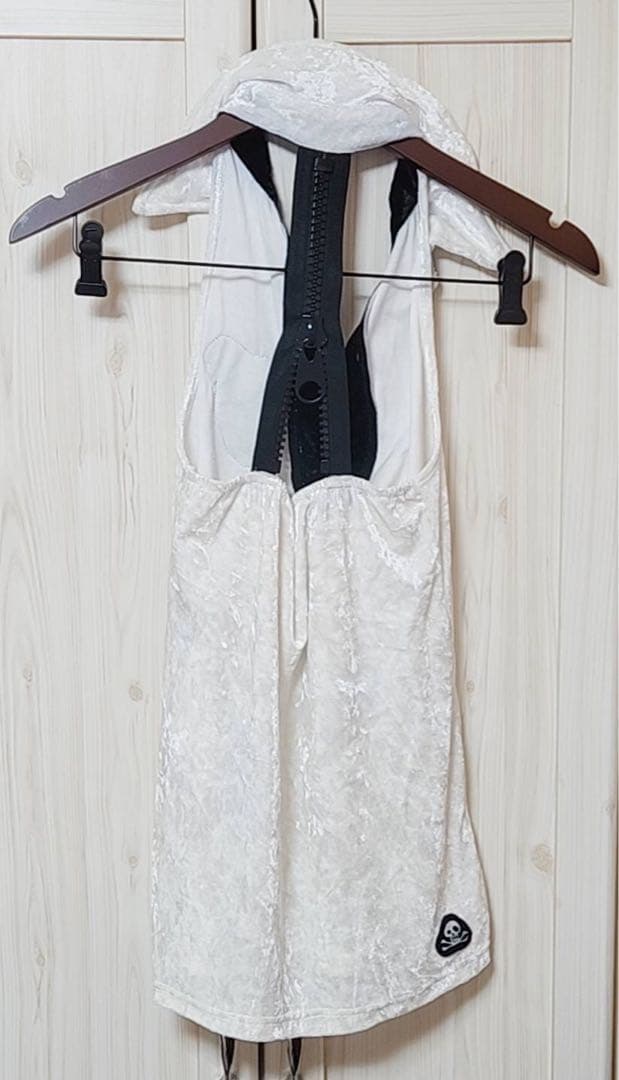 tutuha スカルワッペンタンクトップ　レア物　でかジップ　アームカバー付き