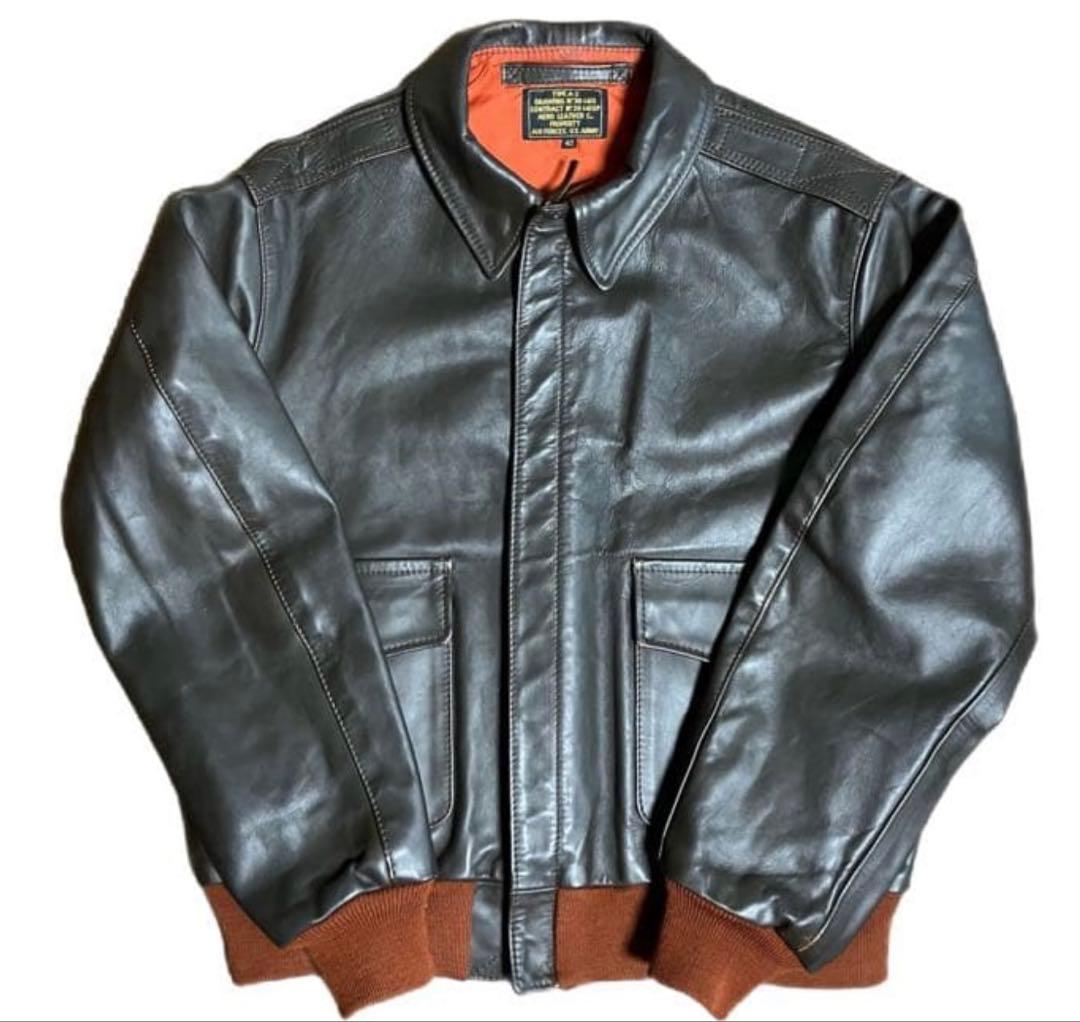 AERO LEATHER エアロレザー　A2 フライトジャケット　42
