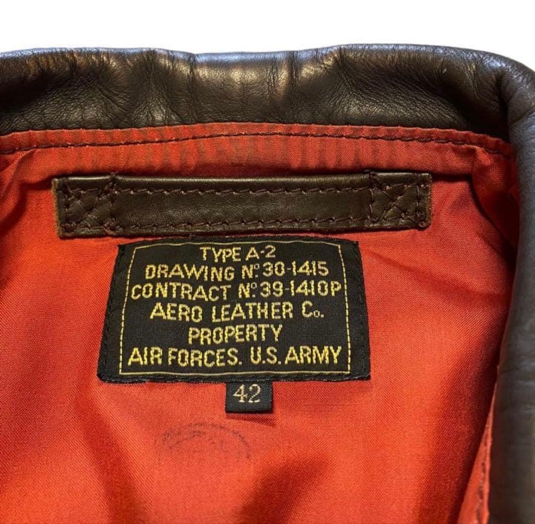 AERO LEATHER エアロレザー　A2 フライトジャケット　42