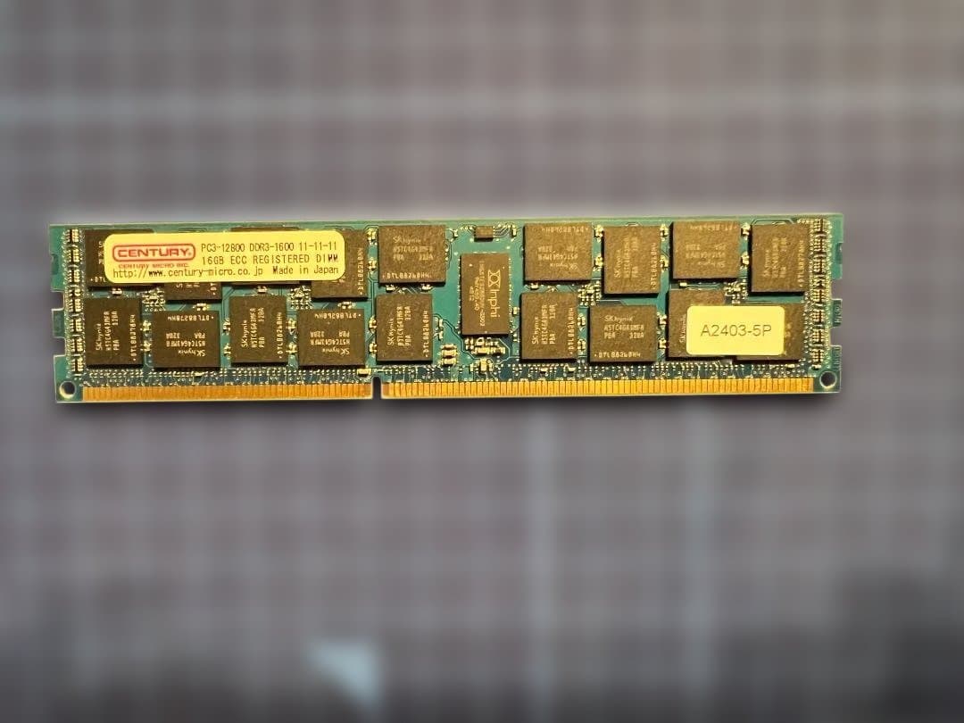 センチュリー日本製メモリー DDR3-1600 64GB（16GBx4）