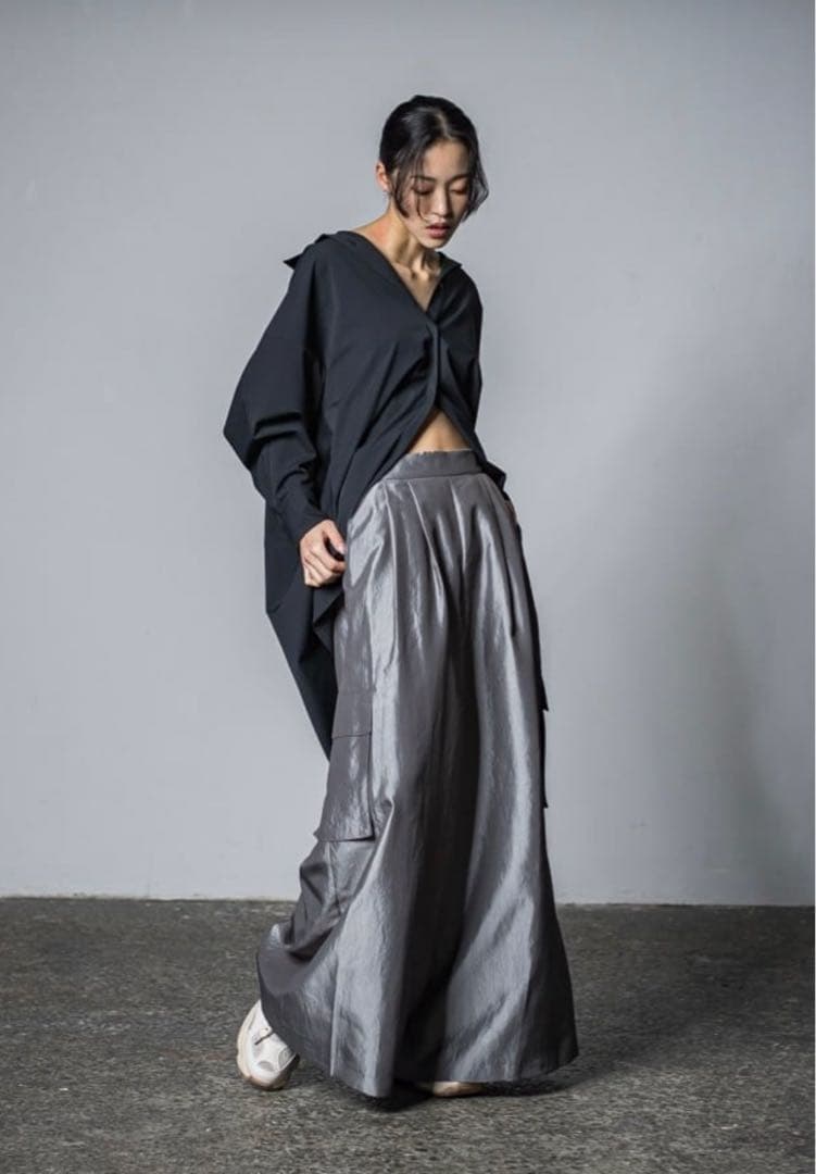 lig. wide cargo pants ワイドカーゴパンツグレー