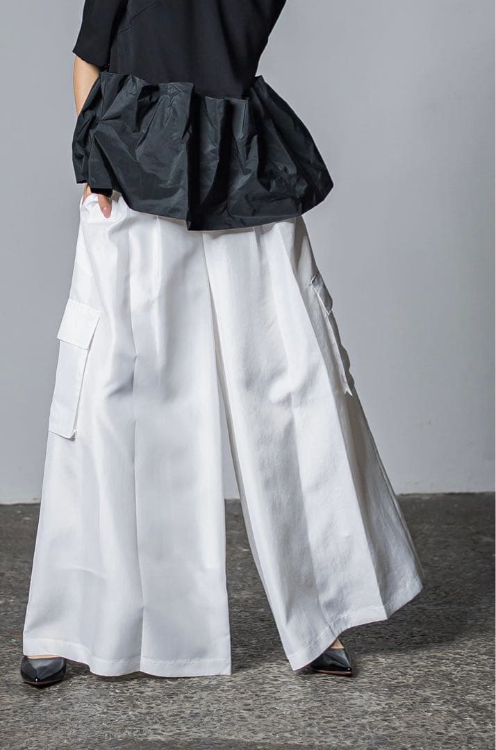 lig. wide cargo pants ワイドカーゴパンツグレー