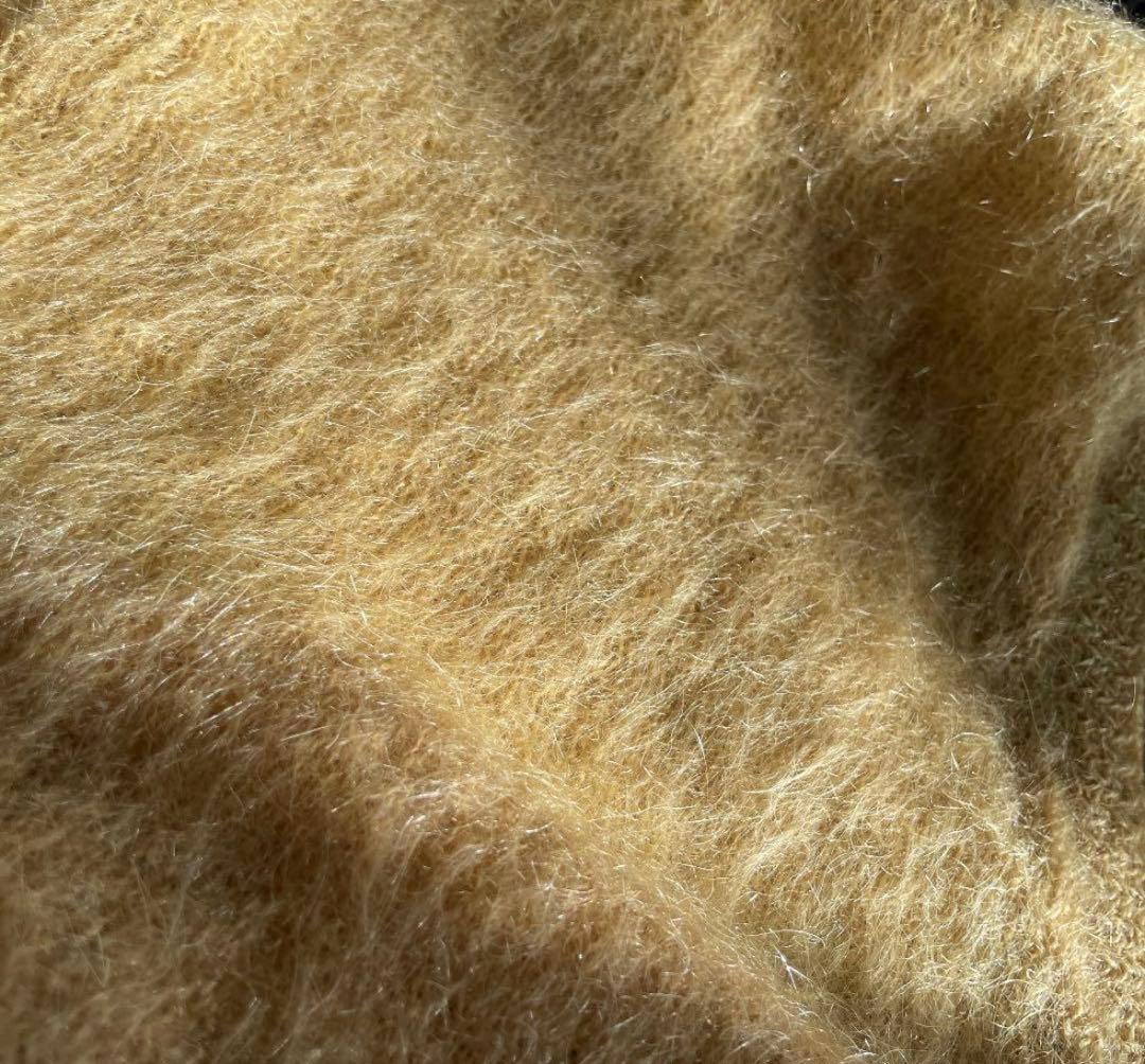 60sモヘアニット　モヘヤニット　毛束長め　アメリカ製　ボーダ