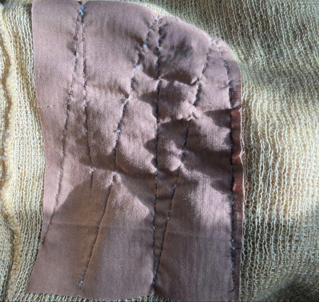 60sモヘアニット　モヘヤニット　毛束長め　アメリカ製　ボーダ