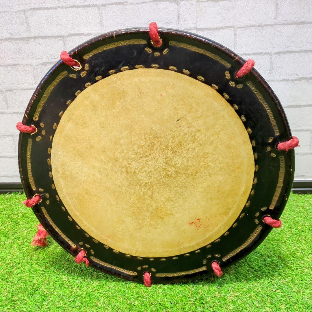 【良品】締太鼓 紐締め 平太鼓 和太鼓
