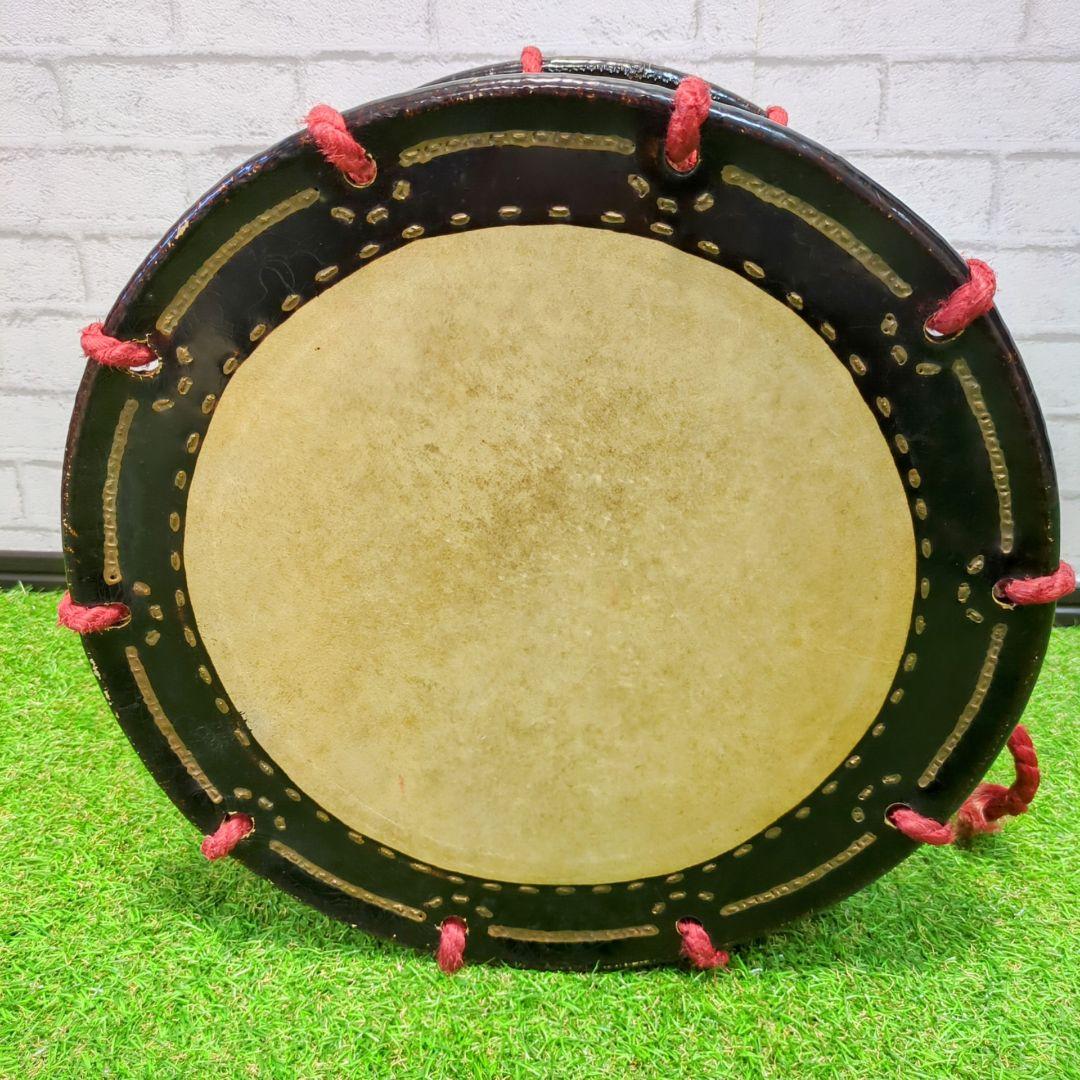 【良品】締太鼓 紐締め 平太鼓 和太鼓