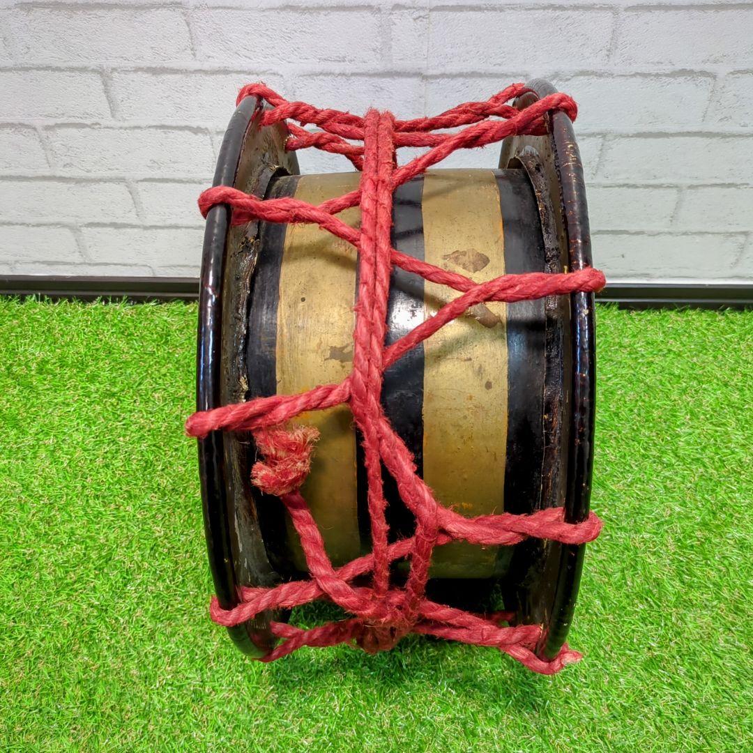 【良品】締太鼓 紐締め 平太鼓 和太鼓