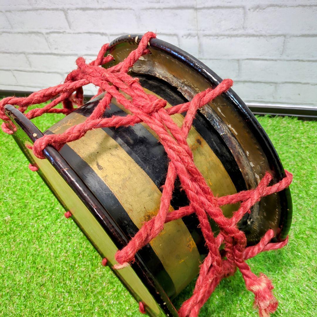 【良品】締太鼓 紐締め 平太鼓 和太鼓