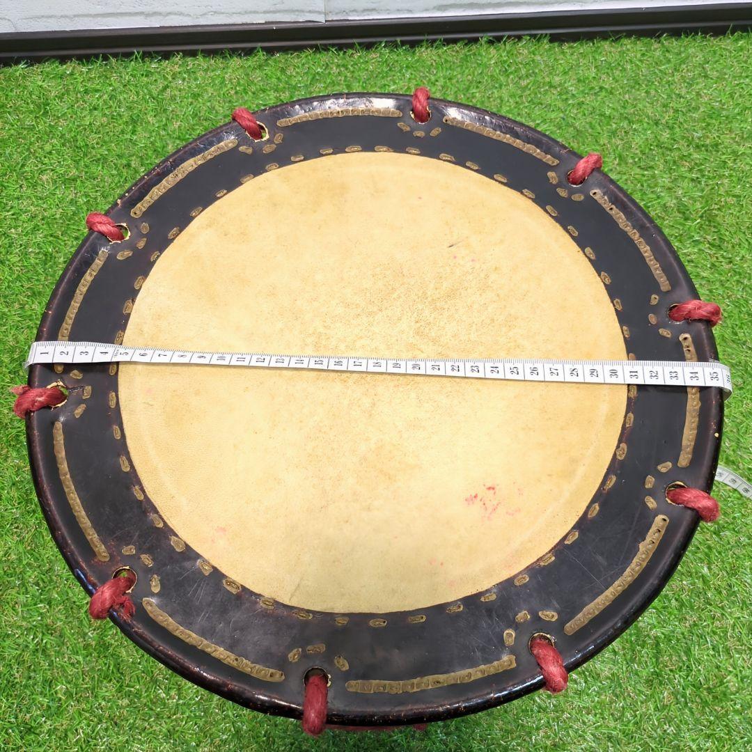 【良品】締太鼓 紐締め 平太鼓 和太鼓
