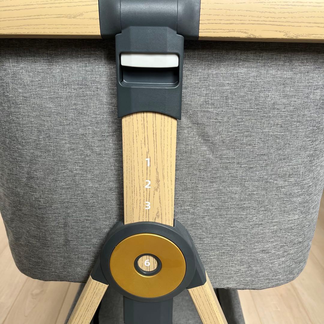 折りたたみ式ベビーベッド グレー　HZDMJ