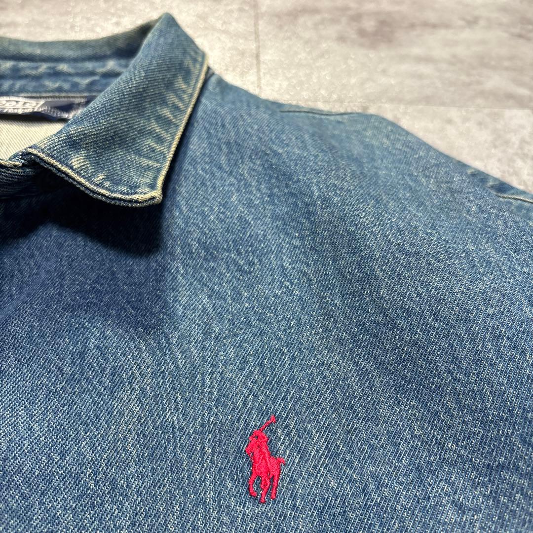 80s USA製　Ralph Lauren denim swing top XL
