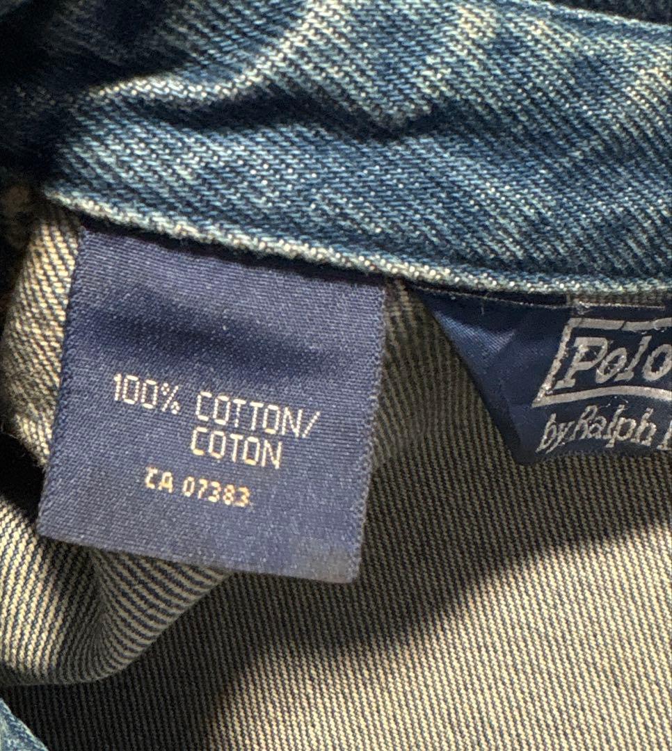 80s USA製　Ralph Lauren denim swing top XL