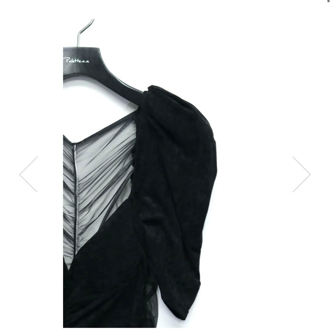 FETICO RUFFLED-HEM VELOUR DRESS 最終値下げ