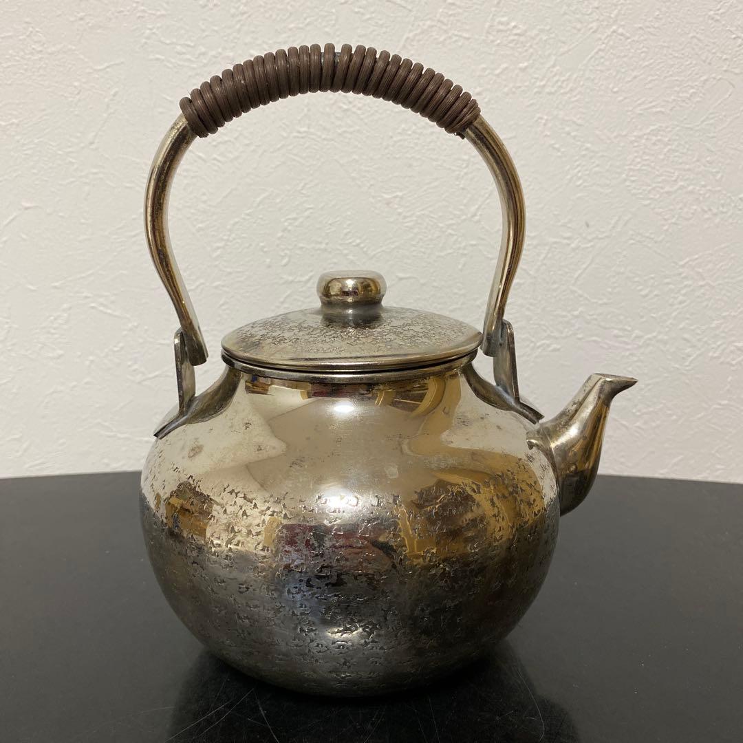 煎茶道具 燻銀 銅瓶 湯沸 急須