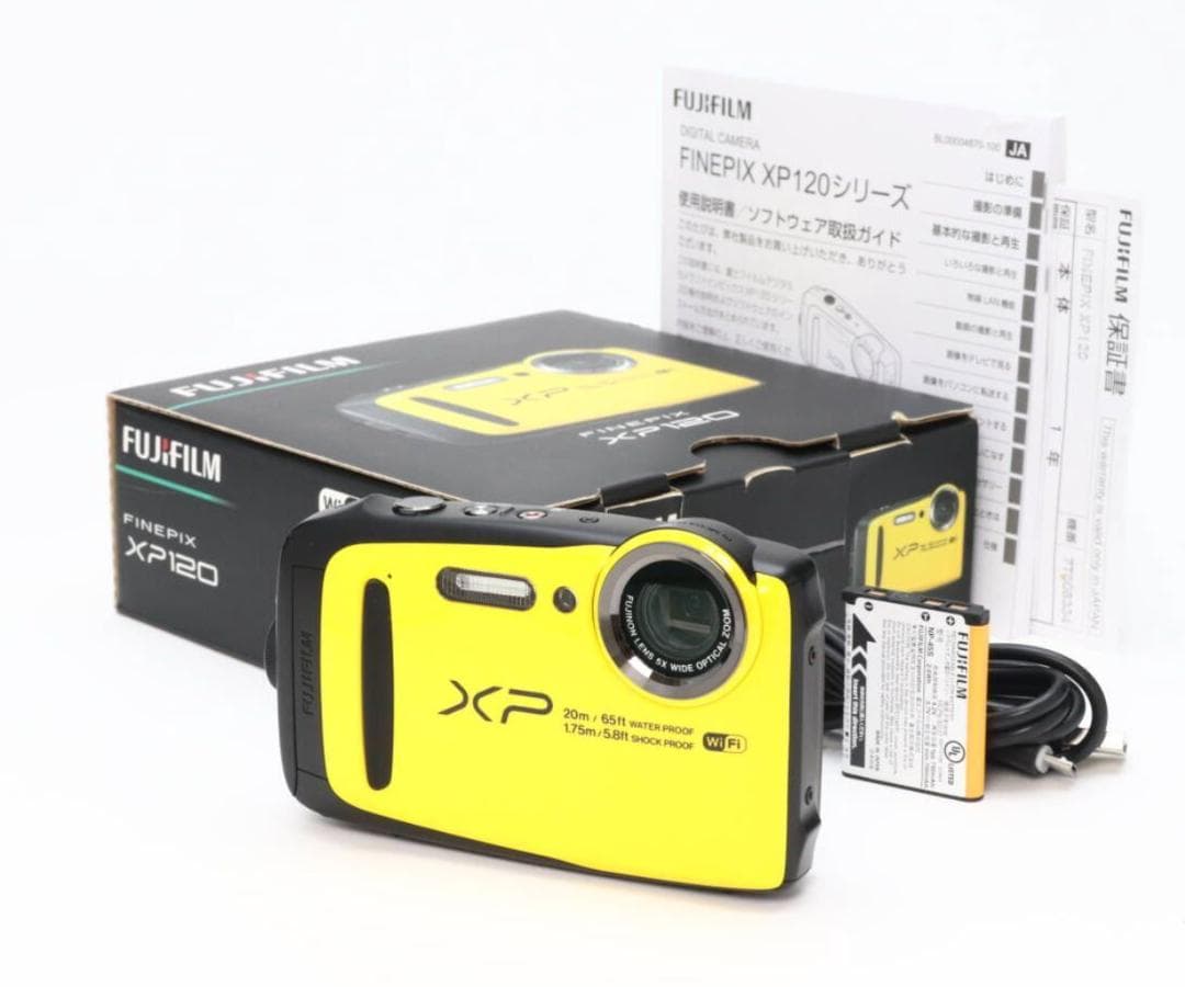 【極美品】FUJIFILM 富士フイルム FinePix XP120 イエロー