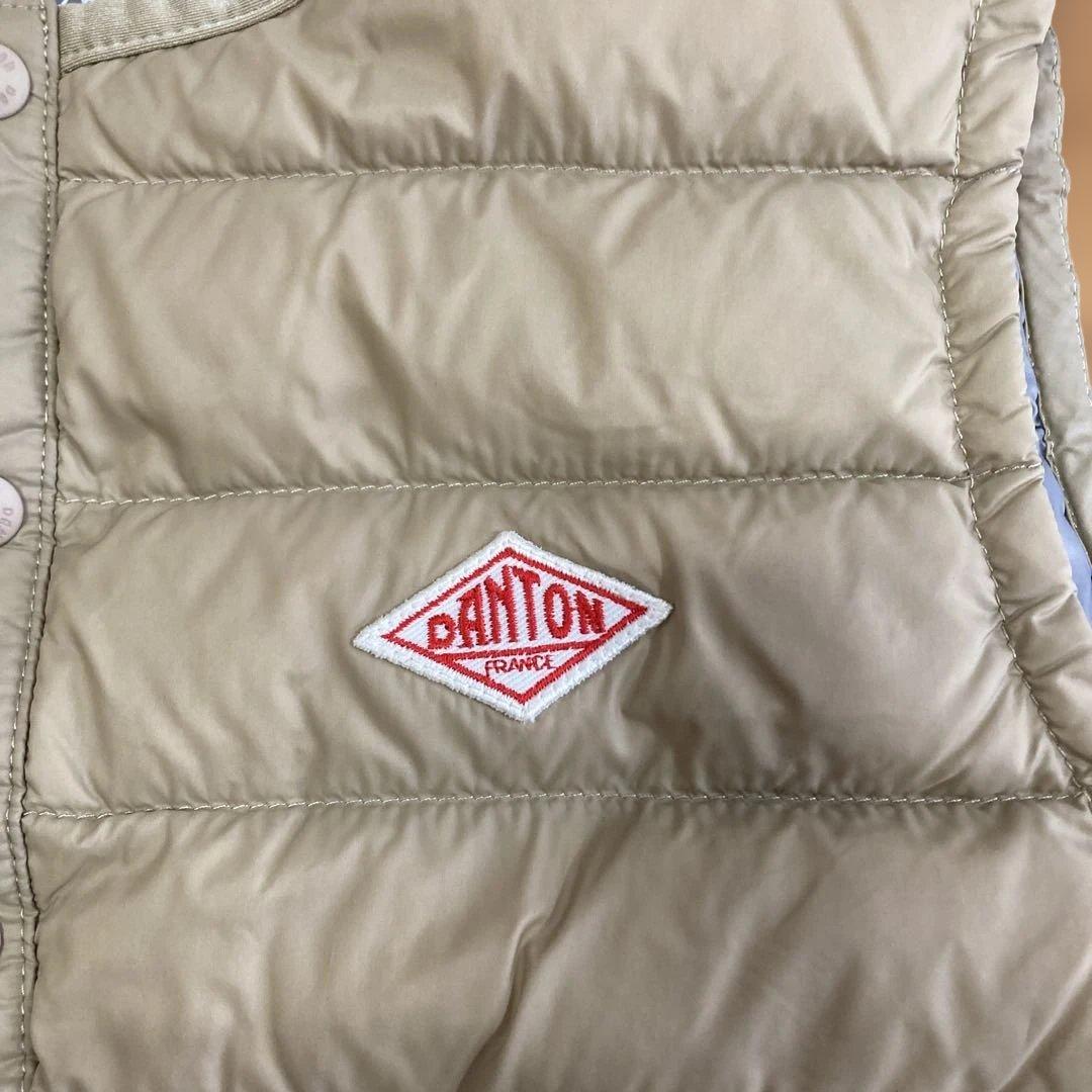 超美品【DANTON/ダントン】ライトダウンベスト36size ベージュ