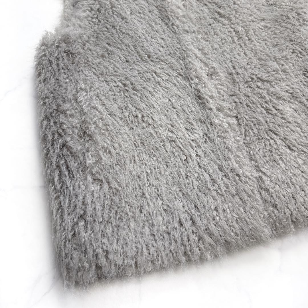 23AW アナイ ANAYI フェイクファー ジレ 38 ベスト グレー系