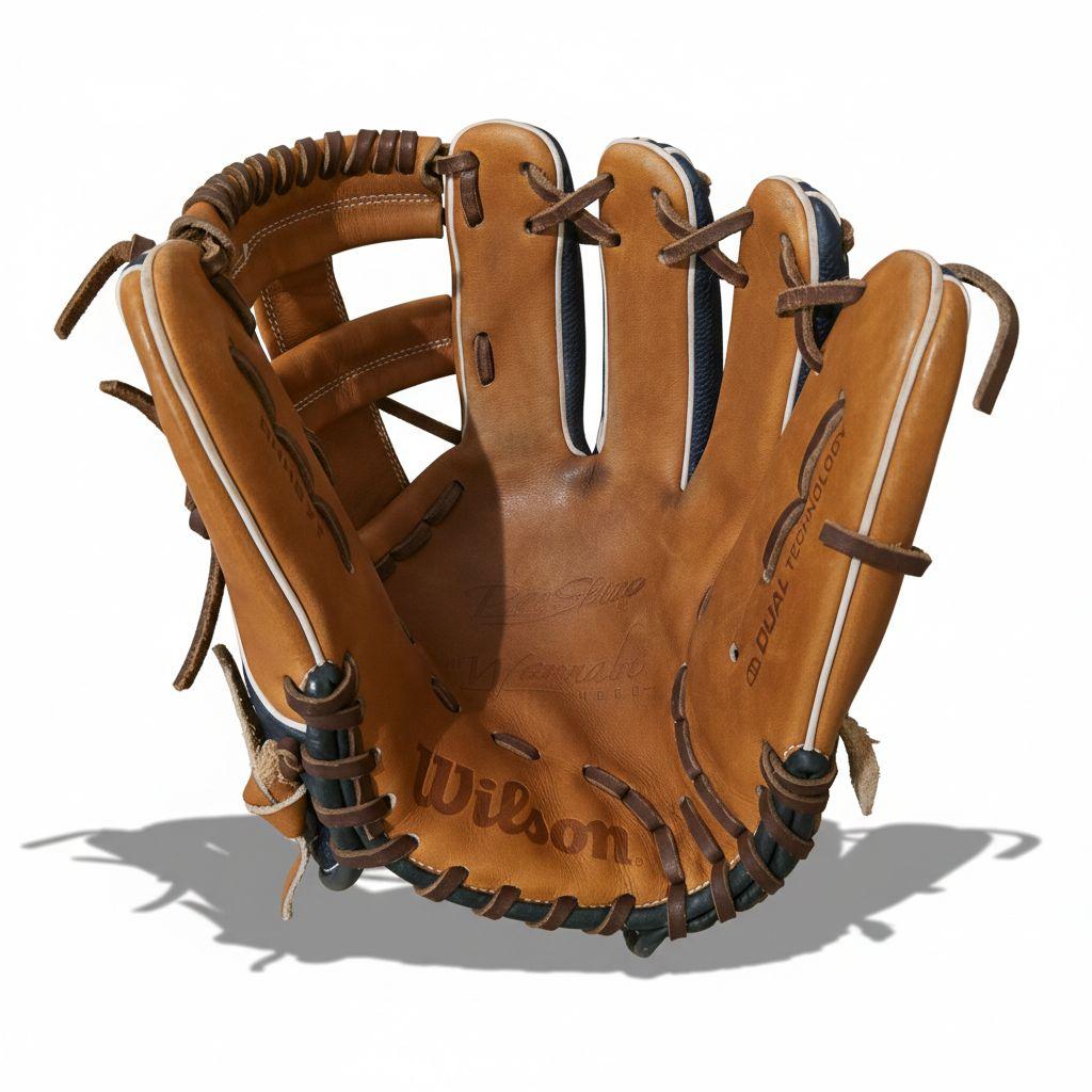 ウィルソン　Wilson　 軟式グローブ　ネイビー/ブラウン