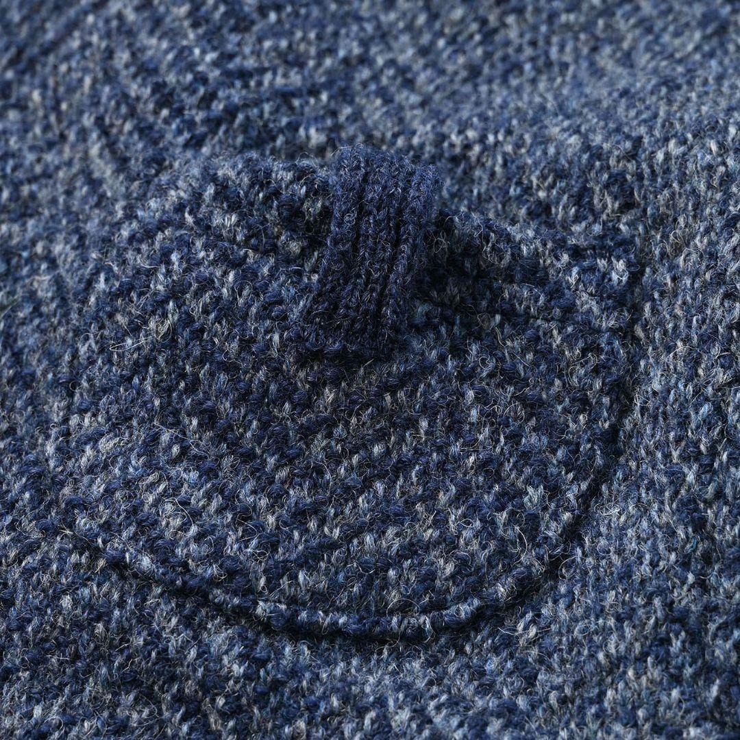 45R☆シェットランドニットツイードのドレス/ネイビー♪