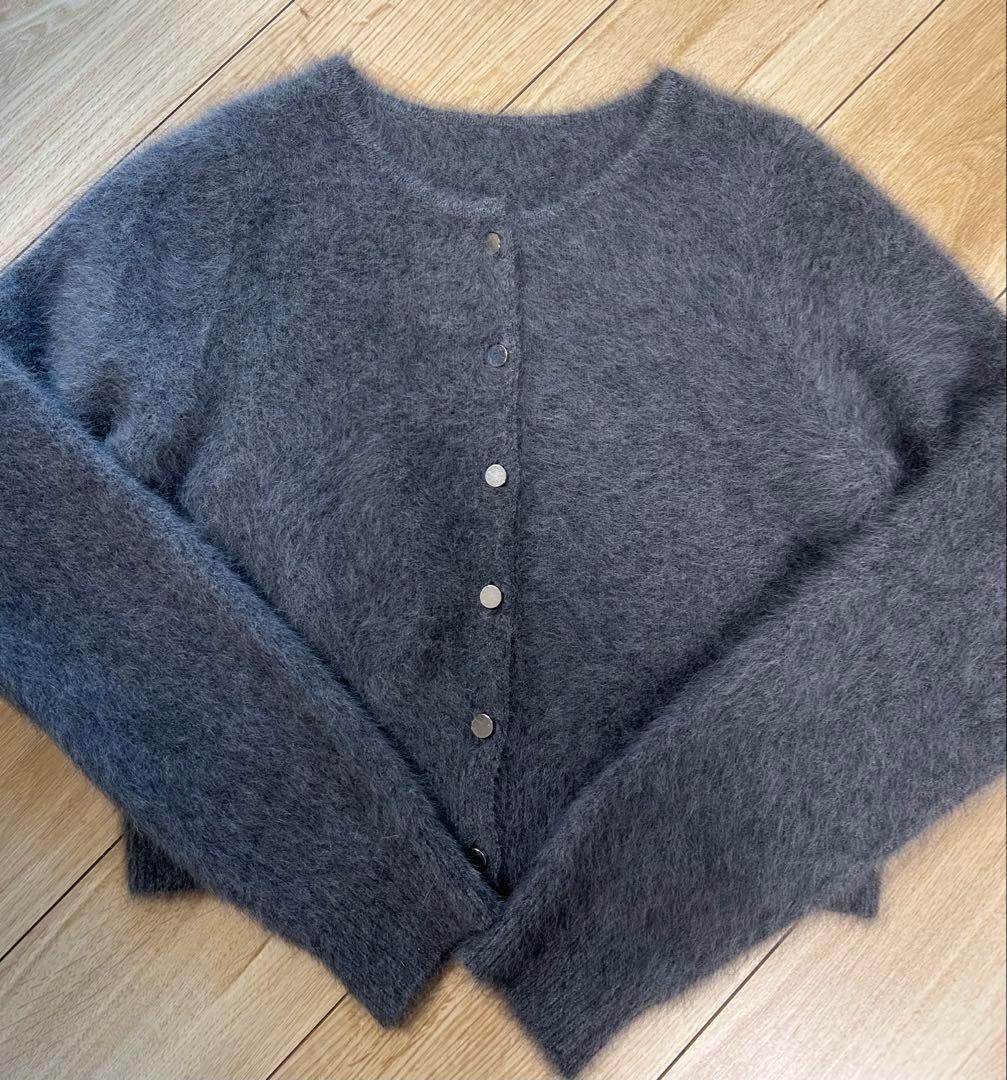 allureville アルアバイル カシミヤブレンドファー加工カーディガン