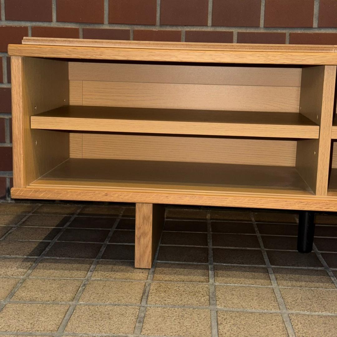 ☆☆無印良品　オーク材AVラック薄型（引戸）・幅150㎝　MUJI