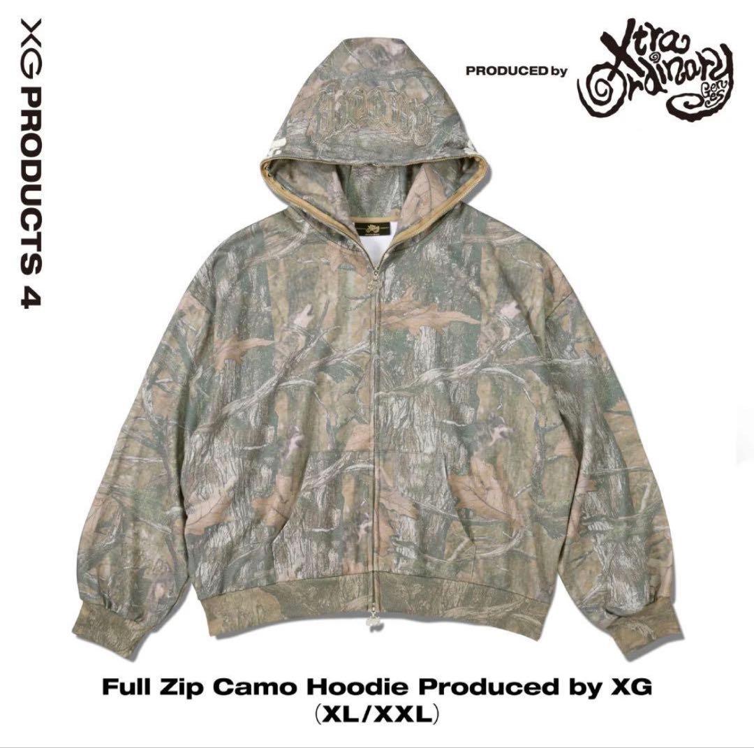 その他 Full Zip Camo Hoodie Produced by XG XXL