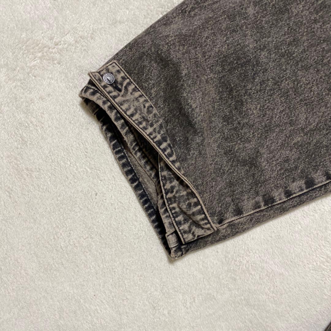 ZARA ユーティリティーマルチポケットカーゴパンツ 黒 ケミカルウォッシュ