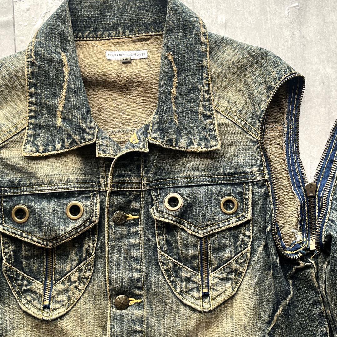 ジャケット・アウター grunge gimmick denim fade jacket Y2K 00s