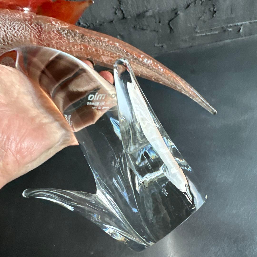 瞬間お値下げ‼️すごい存在感！イタリア製ムラーノガラス　フォルミア社製オウム置物