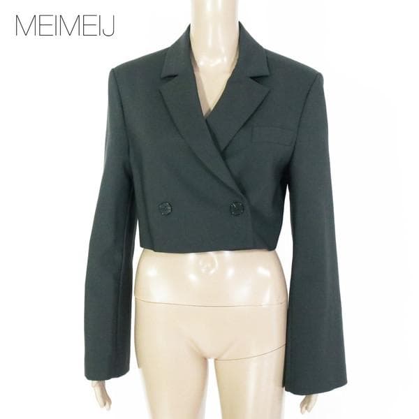 新品 メイメイジェイ ダブルジャケット 38 EJK395 Sサイズ ショート丈