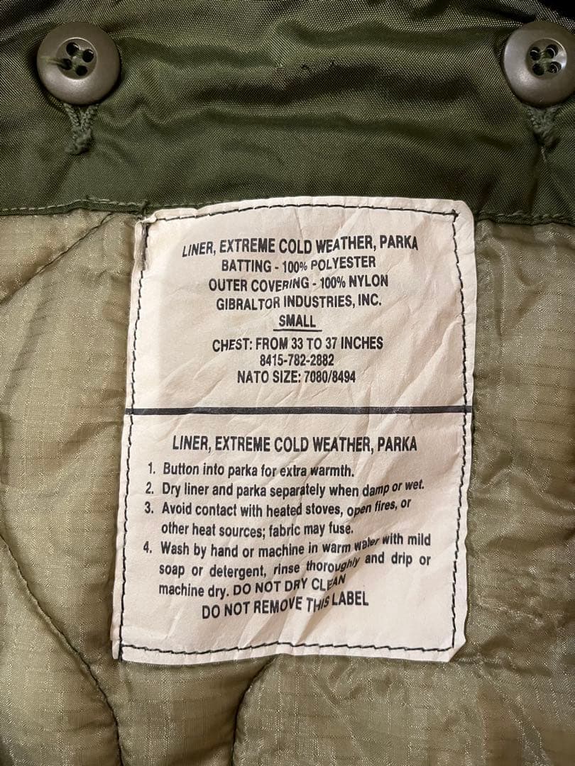 M-65 フィッシュテールパーカ 美品 Sサイズ 78年