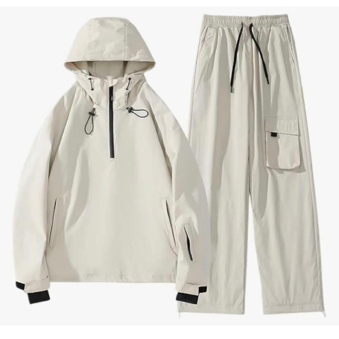 B*l様 アイボリー ホワイト スノーボード ウェア M 女性 スノボ 上下セッ