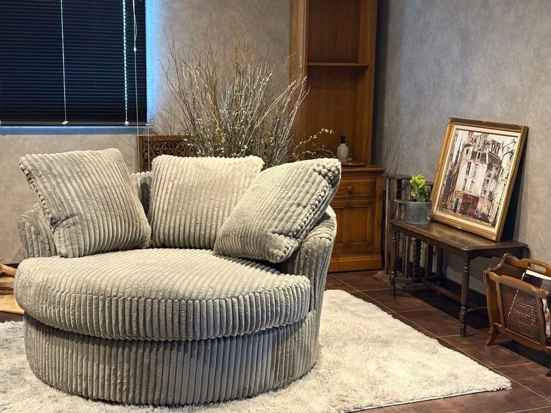 Ashley アシュリー 2人掛けソファ　コーデュロイ調ソファ　アメリカ