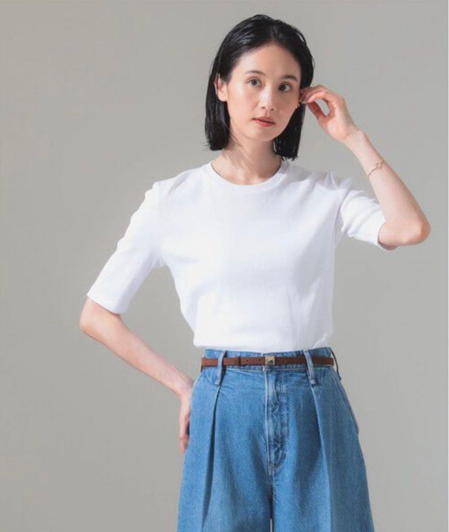 新品 別注 スタイリスト佐藤佳菜子 SLOANE クルーネック リブTシャツ