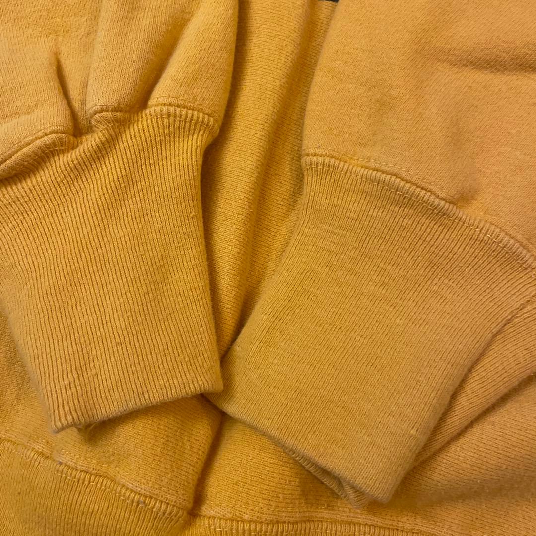 ま*こ様 黒染み込み マスタードイエロー チャンピオン リバースウィーブ